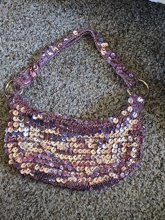 Bisou Bisou Handbags - Sequined Mini Shoulder Bag in Light Pink